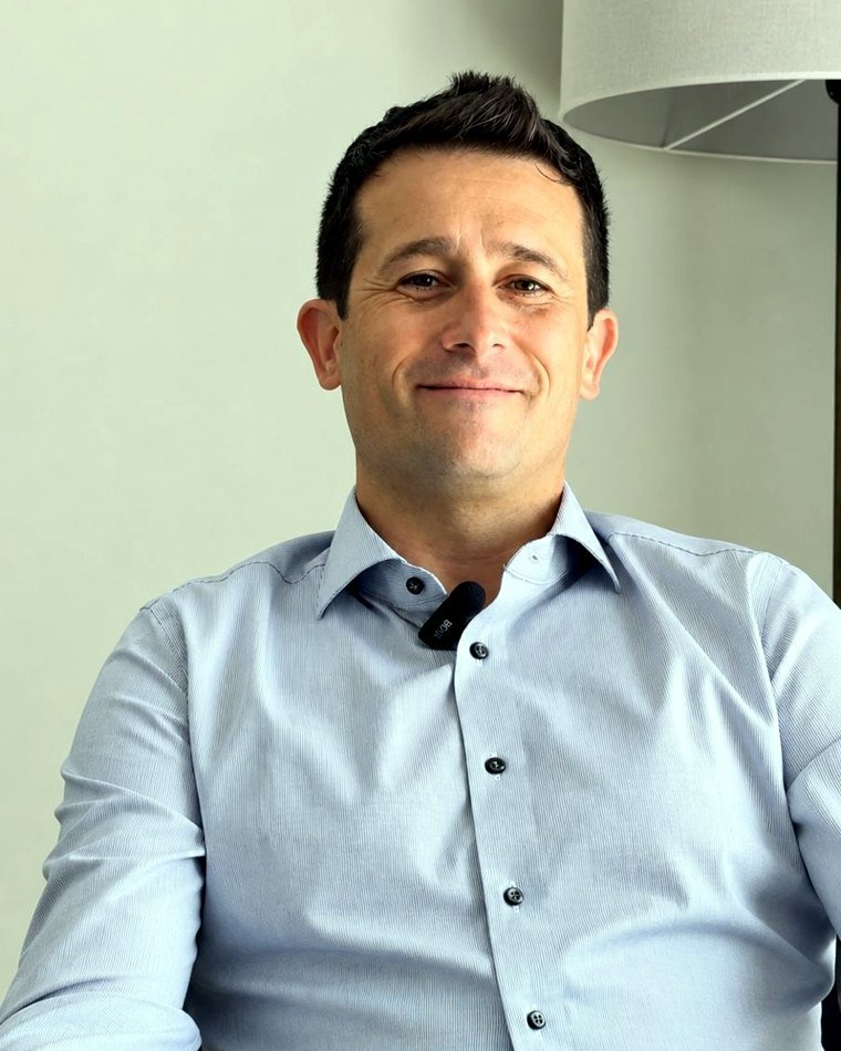 Retrato de Pierpaolo Camplone, presidente de la UD Montijo
